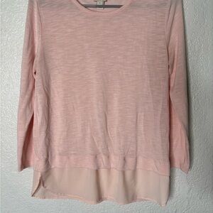 J. Crew Light Pink Long Sleeve Women's Top
